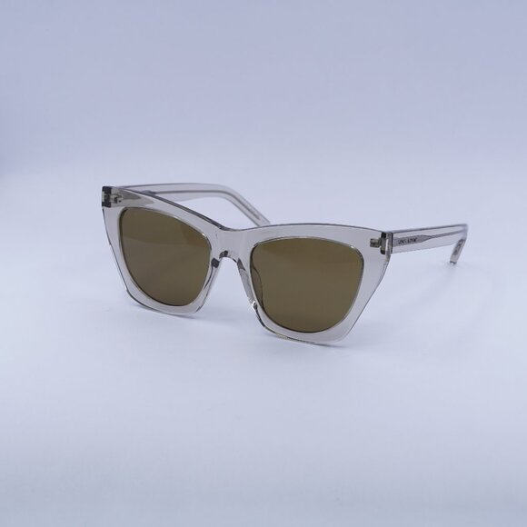 🕶️ New Saint Laurent SL214 KATE 032 Sunglasses - Beige Frame, Brown Lenses - Picture 1 of 11